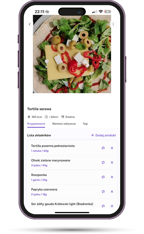 dieta niskie IG dla PCOS i IO – przykładowy posiłek
