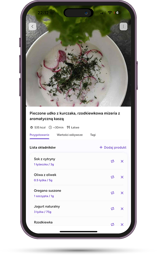dieta niskie IG dla PCOS i IO – przykładowy posiłek
