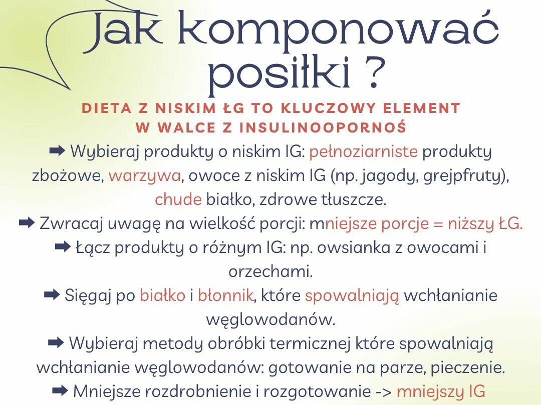 jak komponować posiłki przy insulinooporności